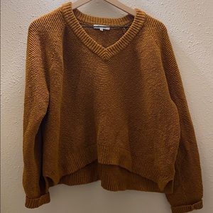 Madewell cropped mustard sweater